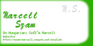 marcell szam business card